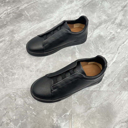 Damen Slip-On Sneakers mit eleganter Lederstruktur und rutschfester Sohle R&B