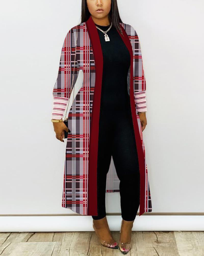 Damen modische lange Jacke R&B