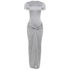Damen Elegantes Maxi-Kleid mit schmeichelndem Knotendetail R&B