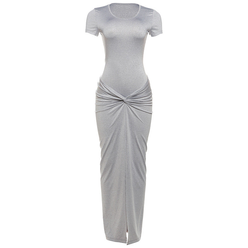 Damen Elegantes Maxi-Kleid mit schmeichelndem Knotendetail R&B