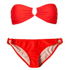 Damen Bandeau-Bikini mit dekorativem Ring R&B