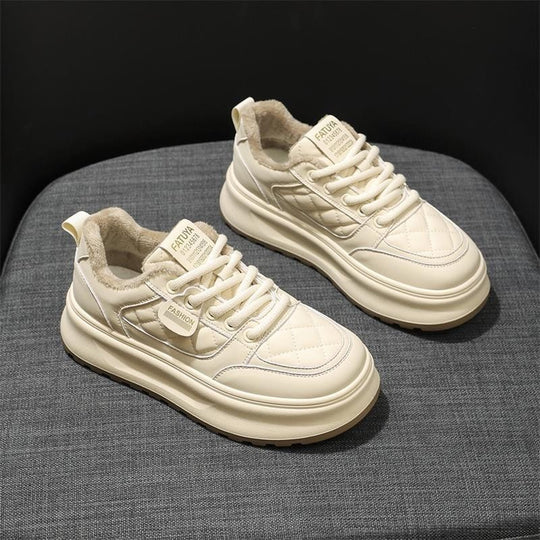 Damen Modische Sneakers mit wärmendem Fleecefutter und rutschfester Sohle R&B