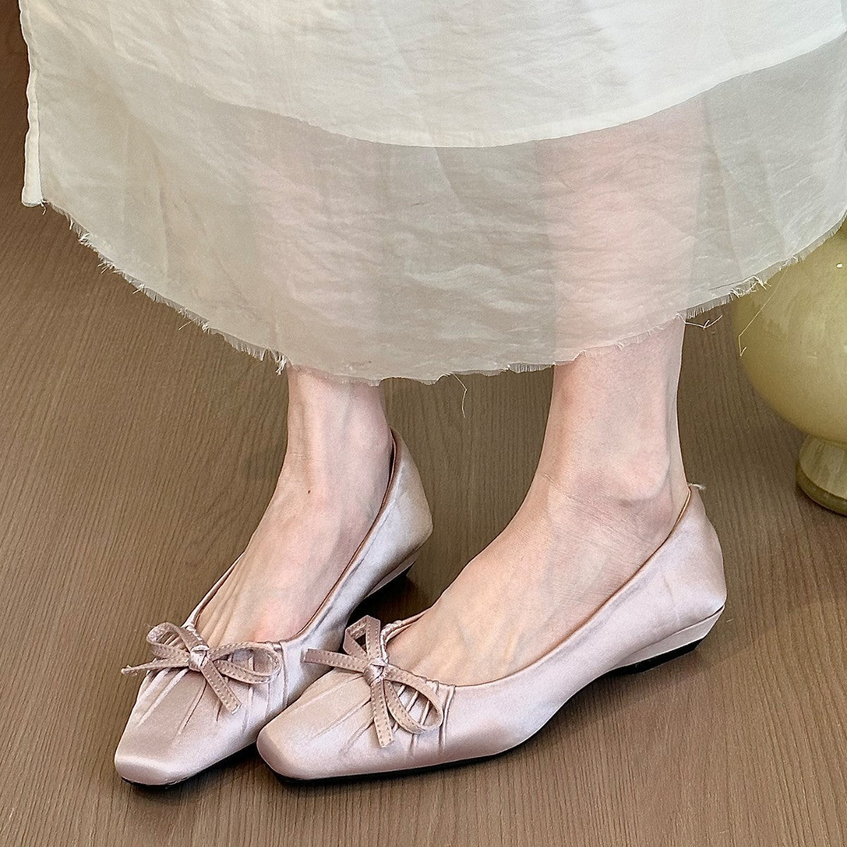 Damen Ballerina-Schuhe mit dekorativem Schleifenakzent und weicher Innensohle R&B