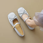 Damen Ballerinas mit modischem Schnallenakzent