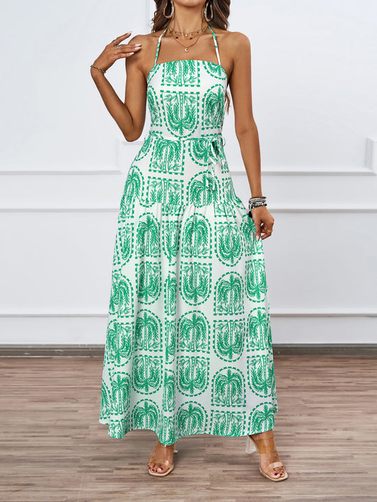 Damen Maxikleid mit raffiniertem Design und luftigen Trägern R&B