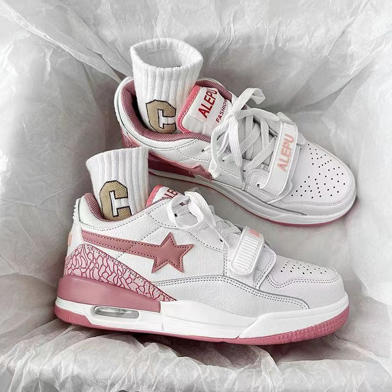 Damen Sneakers mit innovativem Klettverschluss und stilvollem Sternen-Design R&B