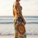 Damen Strandkleid mit verspieltem Blumendesign