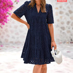 Damen Sommerkleid mit luftigen Lochmuster von R&B