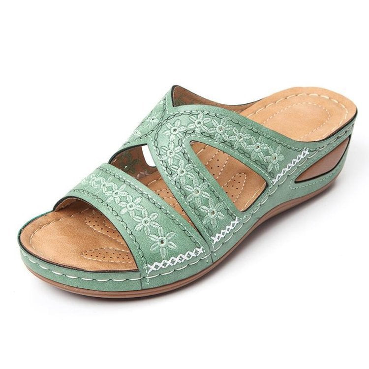 Damen bequeme Riemchensandalen mit ergonomischer Fußbettgestaltung R&B