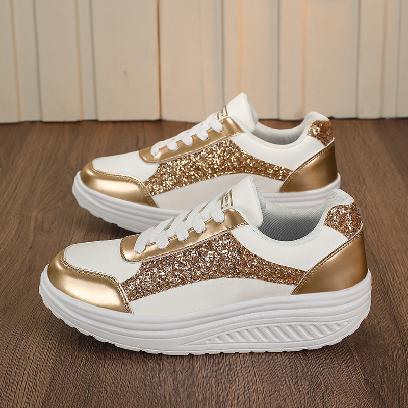 Damen Glitzernde Sneakers mit dämpfender Sohle R&B