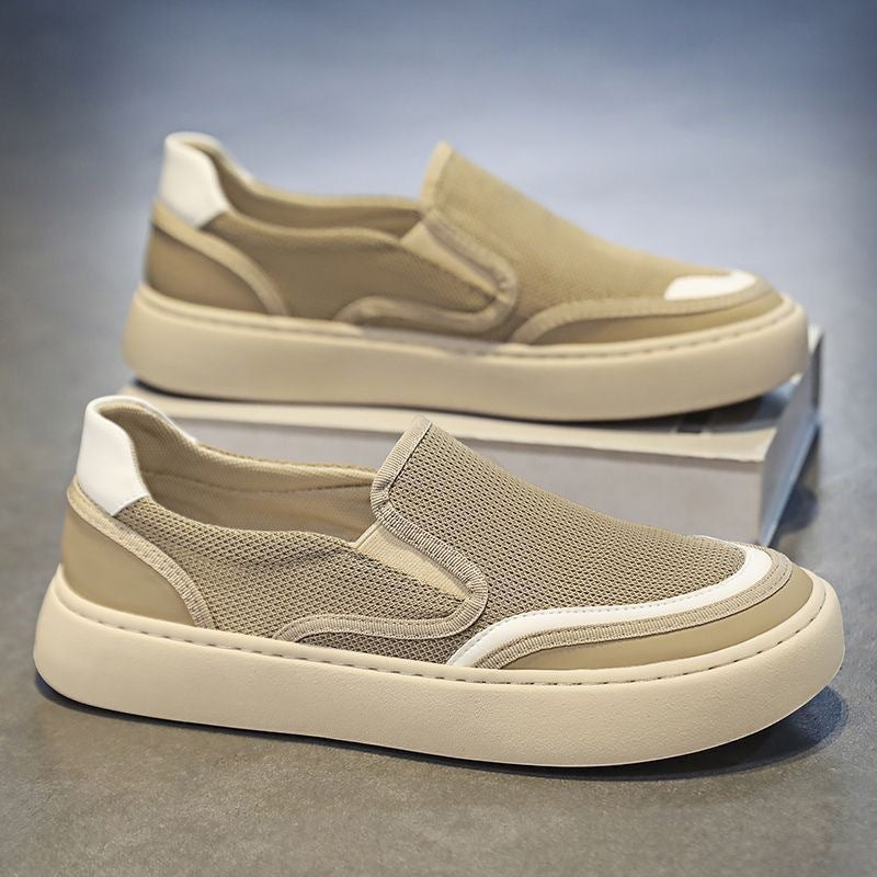 Damen Bequeme Slip-On Sneakers mit atmungsaktiver Mesh-Oberfläche und rutschfester Laufsohle R&B