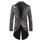 Herren eleganter Paillettenblazer mit luxuriösen Details R&B