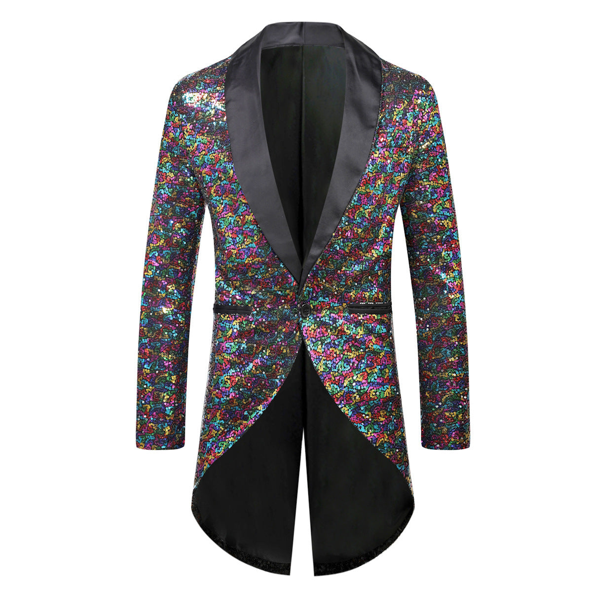 Herren eleganter Paillettenblazer mit luxuriösen Details R&B