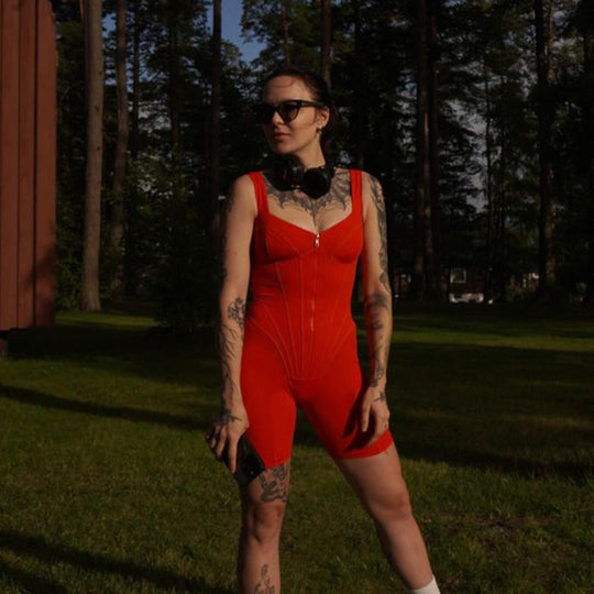 Damen figurformender Jumpsuit R&B