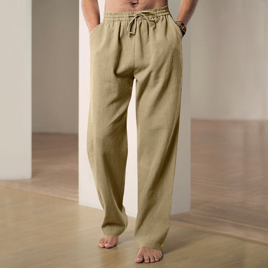 Herren lässige Freizeithose mit elastischem Bund und Seitentaschen R&B