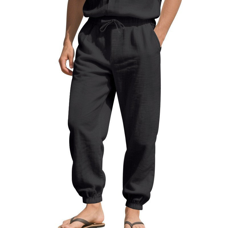 Damen lässige Freizeithose mit lockerem Schnitt und elastischem Bund R&B