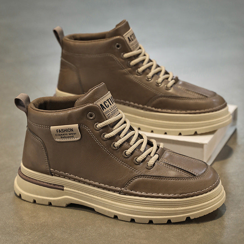 Damen Hochwertige Leder Sneakers mit modischem Design und dämpfender Sohle
