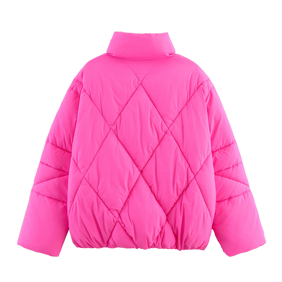 Damen gesteppte Übergangsjacke mit hochgeschlossenem Kragen und Kordelzug R&B
