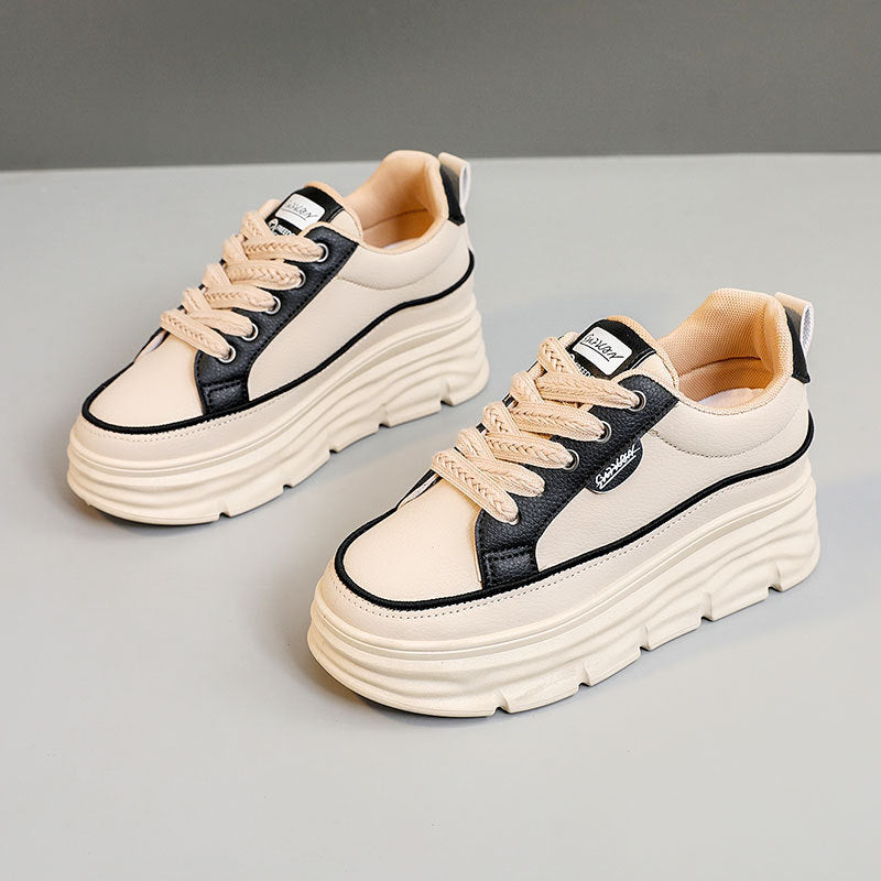 Damen Plattform Sneakers mit modischer Gummilaufsohle und atmungsaktivem Obermaterial R&B