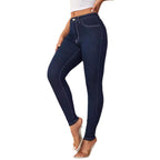 Damen High-Waist Skinny Jeans mit figurbetontem Schnitt R&B