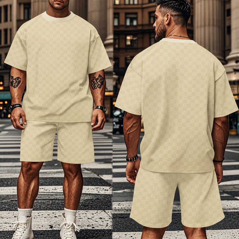 Herren lässiges Kurzarm-Set mit bequemer Passform und stylischem Design R&B
