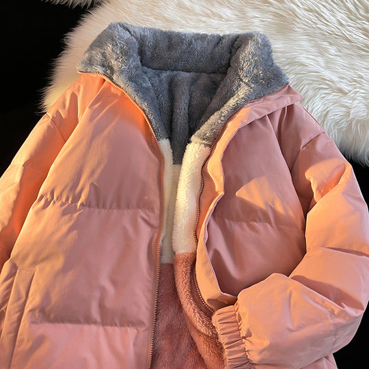 Damen Daunenjacke mit weichem Innenfutter und hohem Kragen R&B