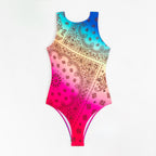 Damen Einteiliger Badeanzug mit buntem Bandana-Design R&B