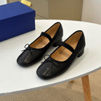 Damen Elegante Ballerinas mit Schleifen-Detail