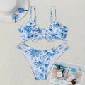 Damen Bandeau-Bikini mit verspieltem Kordeldetail