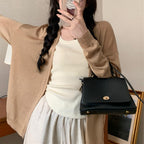 Damen lässiger Strickcardigan mit weitem Schnitt und feinen Details