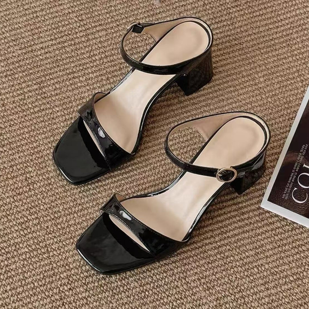 Damen Slingback Sandaletten mit blockierendem Absatz R&B