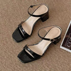 Damen Slingback Sandaletten mit blockierendem Absatz R&B