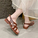 Damen Slingback Sandalen mit kreuzverzwicktem Riemendesign R&B