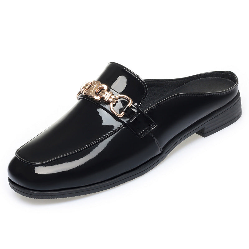 Damen Elegante Mules mit modischem Kettendetail R&B