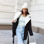 Damen gesteppte Wolljacke R&B