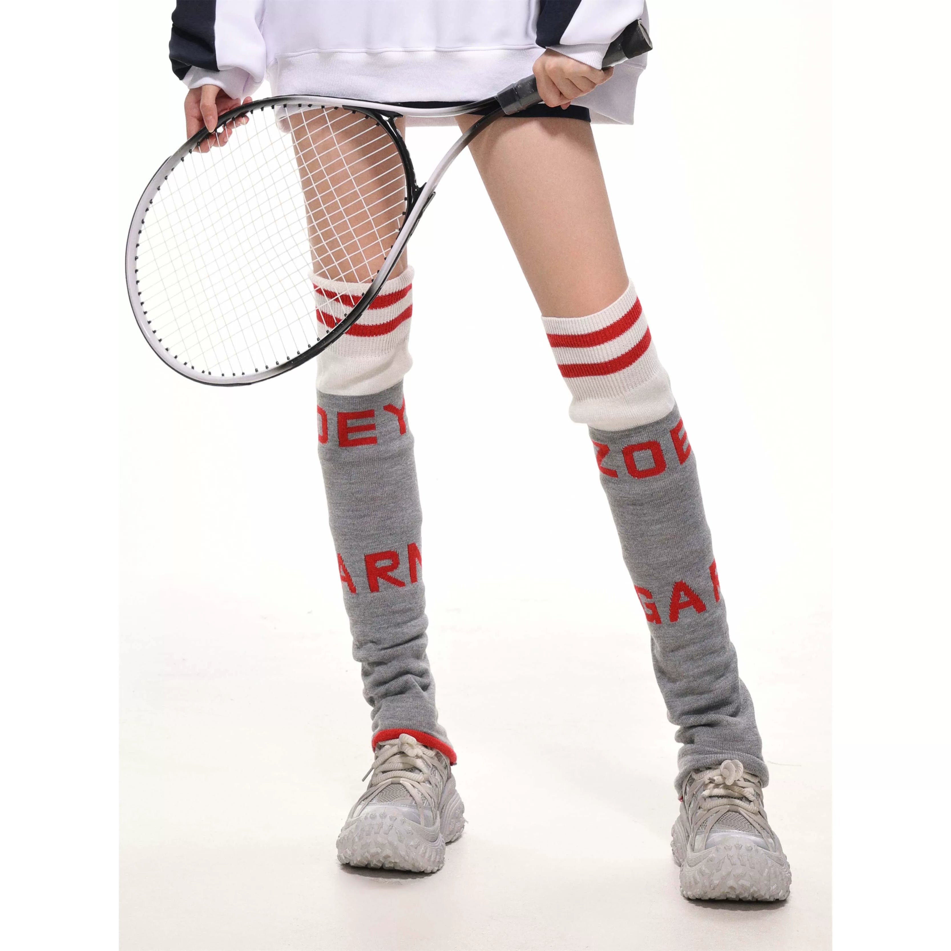 Damen nan sportliches Sweatshirtkleid im Oversize-Schnitt mit Kontraststreifen an den Ärmeln und geripptem Saum R&B