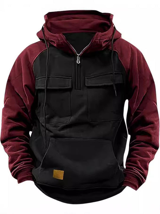 Herren funktionale Kapuzenjacke mit praktischen Taschen R&B