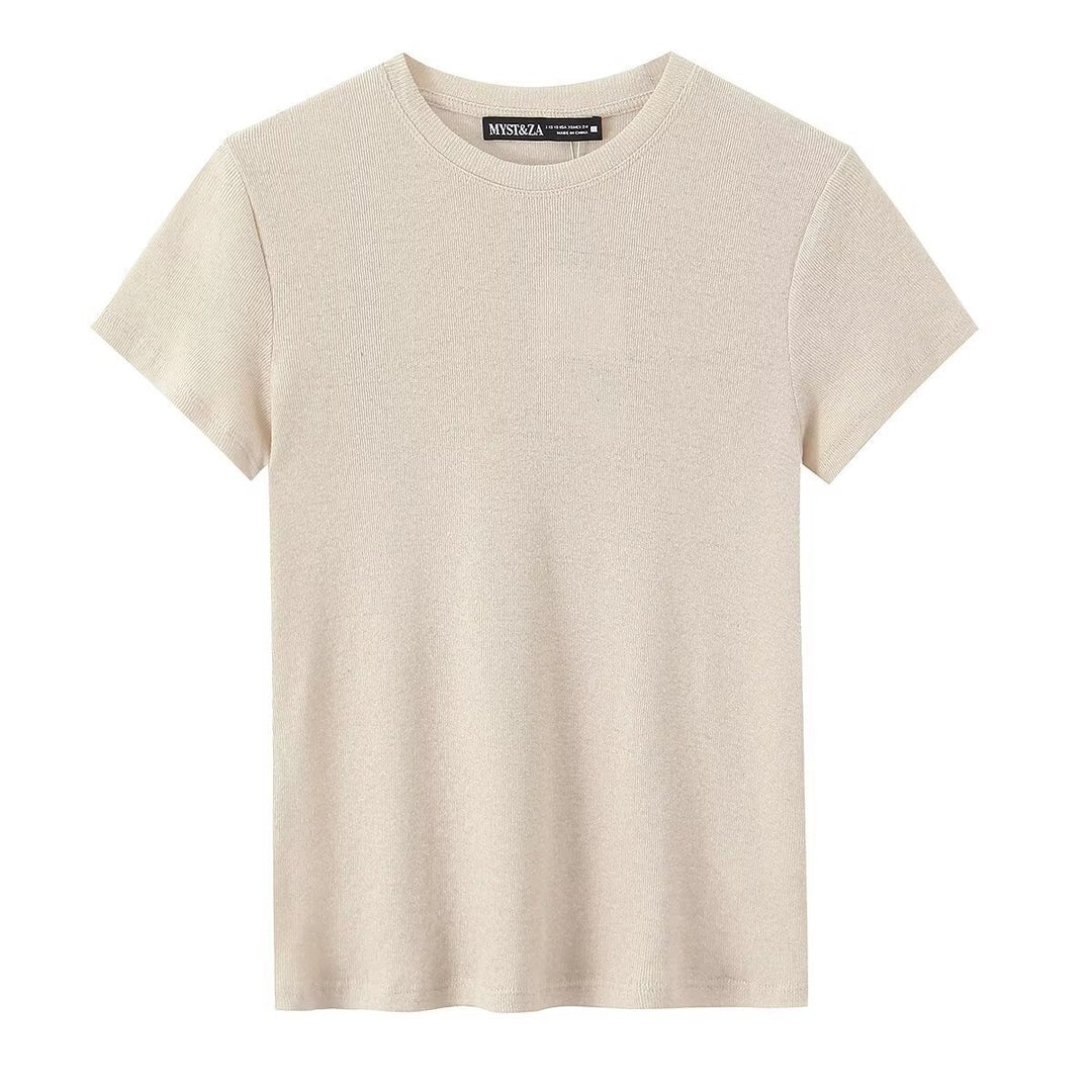 Damen Freizeit T-Shirt aus bio-zertifizierter Baumwolle mit rundem Hals und komfortablem Schnitt R&B