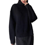 Damen oversized Rollkragenpullover aus weichem Material R&B