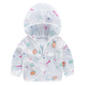 Unisex nan atmungsaktive Mesh Kapuzenjacke für Babys mit vollem Reißverschluss und verspieltem Hasen-Karotten-Druck R&B