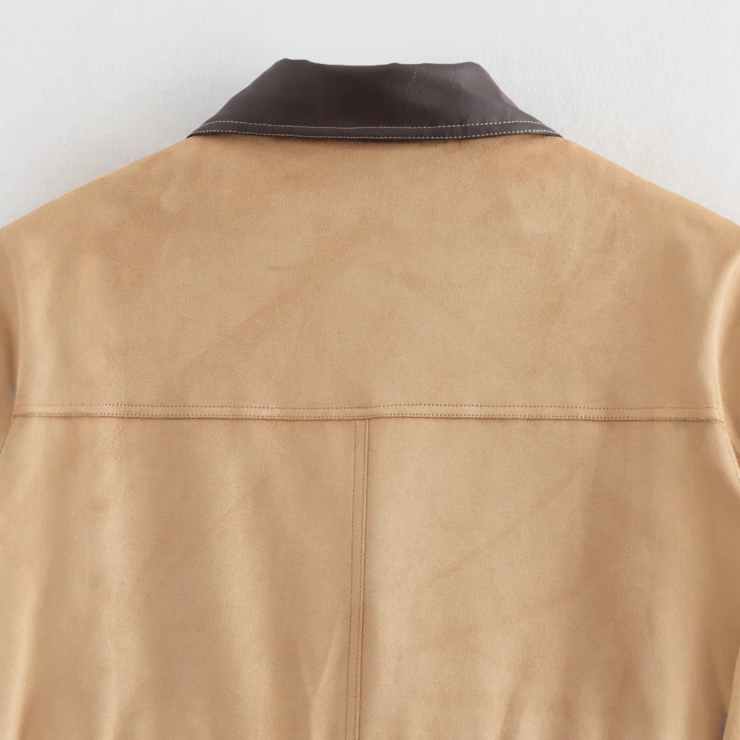Damen Übergangsjacke mit praktischen Taschen und stilvollem Kragen R&B