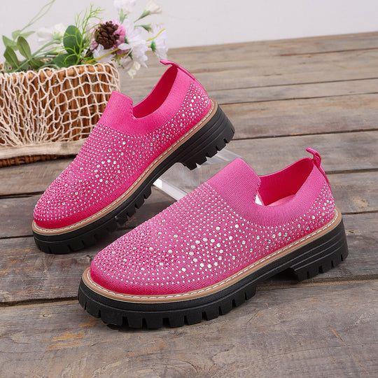 Damen Glitzernde Slip-On Sneakers mit komfortablem Fußbett R&B