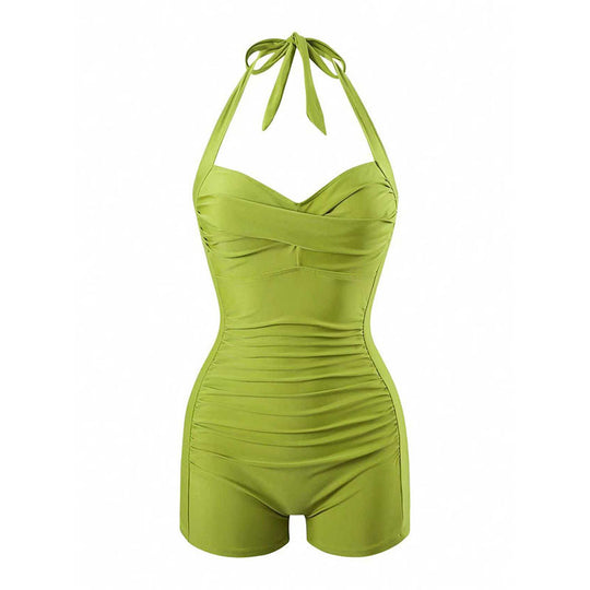 Damen Einteiler Badeanzug mit elegantem Rüschendesign R&B