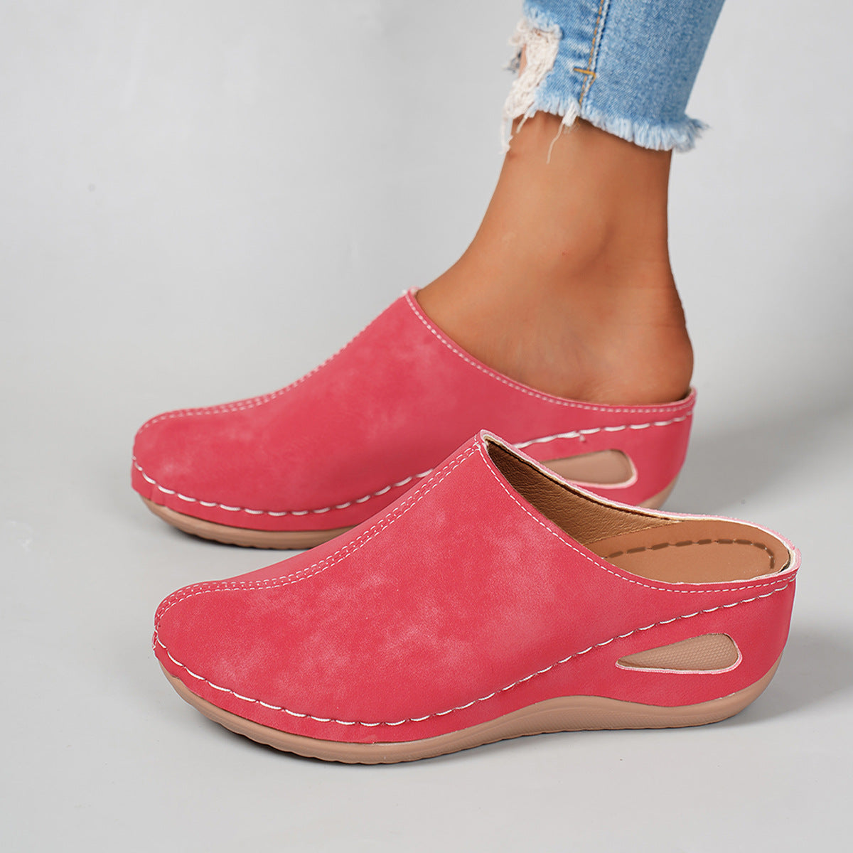 Damen Mules mit ergonomischem Fußbett und modischem Schnitt R&B