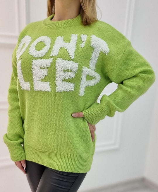 Damen Kuscheliger Statement-Pullover mit Motiv R&B