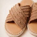 Damen Freizeitsandalen aus hochwertigem, atmungsaktivem Material mit elegantem Textilüberzug