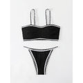 Damen Bikini-Set mit raffinierter Struktur und verstellbaren Trägern R&B