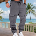 Herren Cargo-Sweatpants mit praktischen Seitentaschen und elastischem Bund R&B