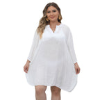 Damen lässiges Strandkleid mit seitlichem Schlitz R&B
