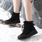 Damen Modische Winterboots mit kuscheligem Innenfutter und stylischem Animal-Print R&B